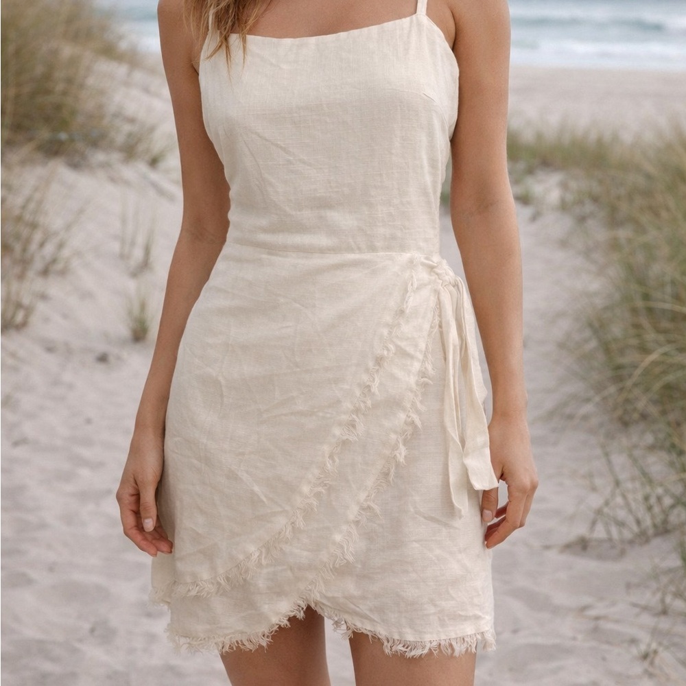 Cute white wrap dress